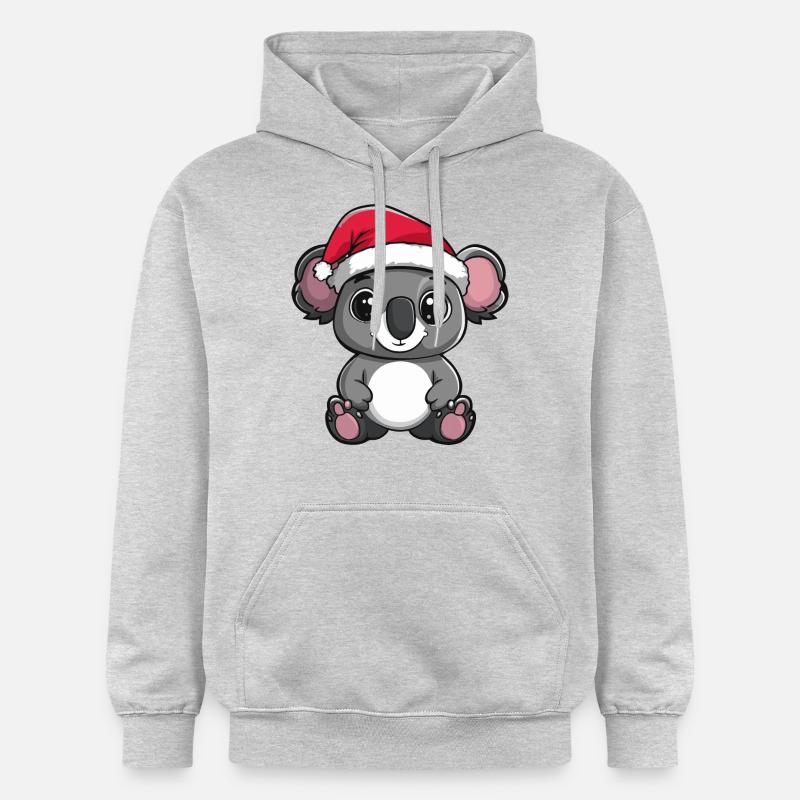 Koala Noël mignon - Sweat à capuche Softstyle® Gildan Unisexe - gris clair chiné