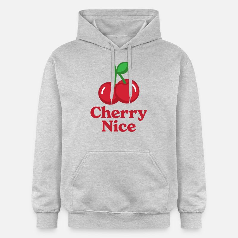 Cerise Nice - Sweat à capuche Softstyle® Gildan Unisexe - gris clair chiné