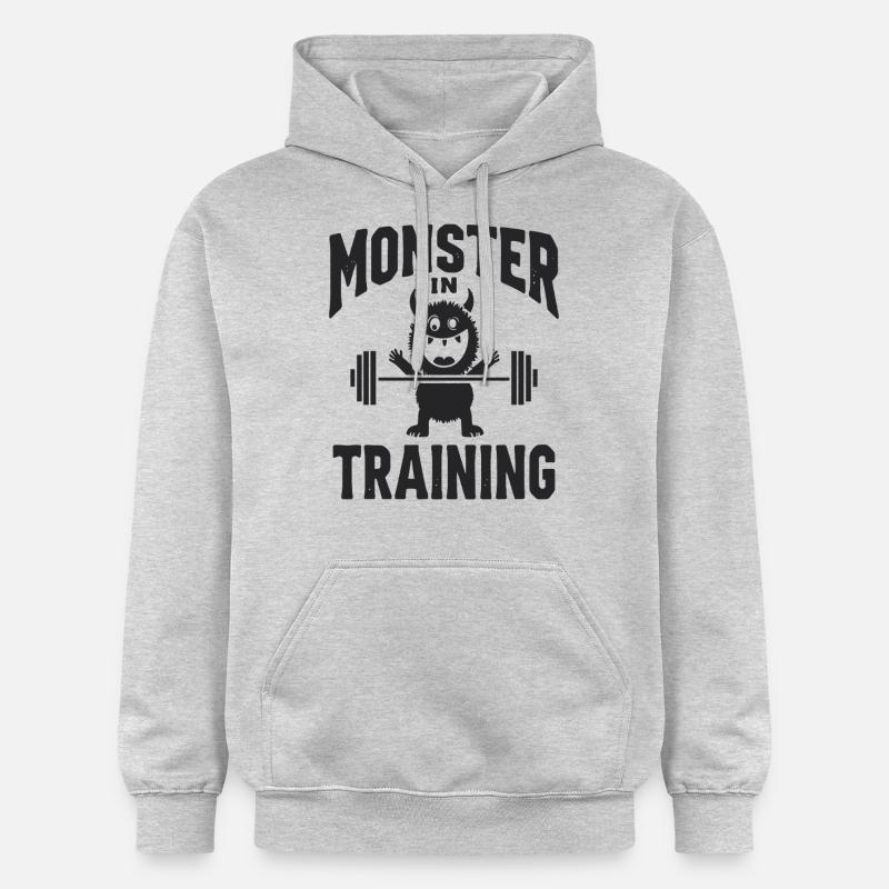 Plaisir des monstres - Sweat à capuche Softstyle® Gildan Unisexe - gris clair chiné