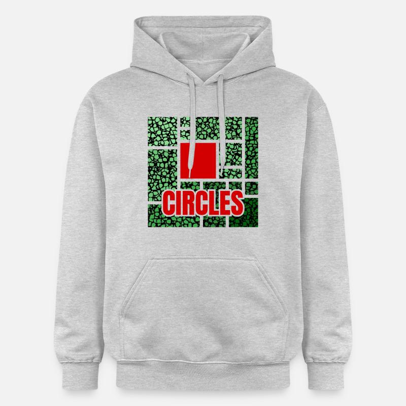 Abstraction tachetée de vert - Sweat à capuche Softstyle® Gildan Unisexe - gris clair chiné