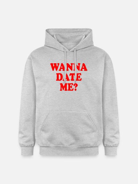 wanna date me - Gildan Unisex Softstyle® Midweight Hoodie - light heather grey