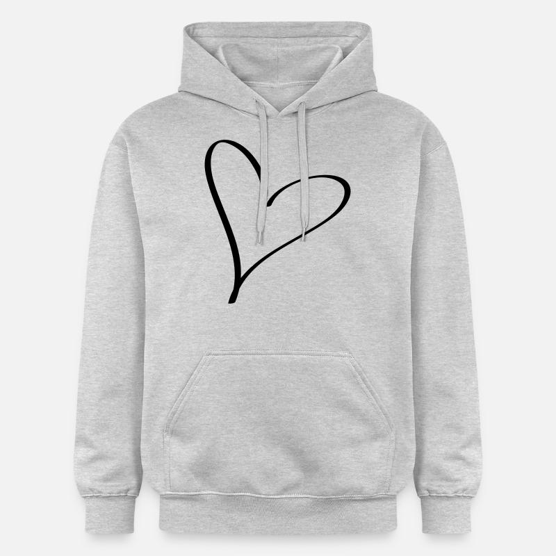 cœur - Sweat à capuche Softstyle® Gildan Unisexe - gris clair chiné