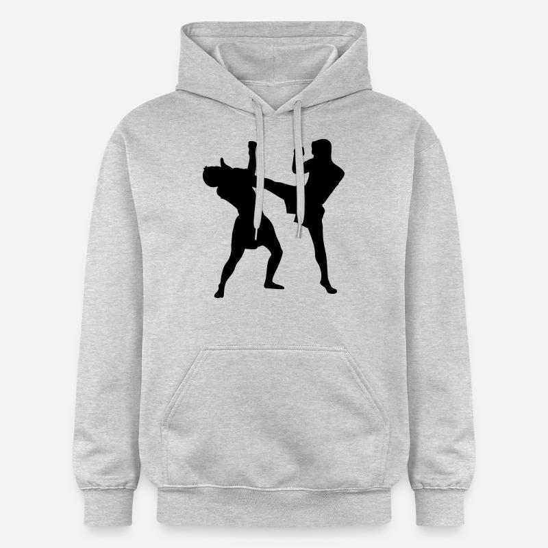 thaiboxing - Sweat à capuche Softstyle® Gildan Unisexe - gris clair chiné