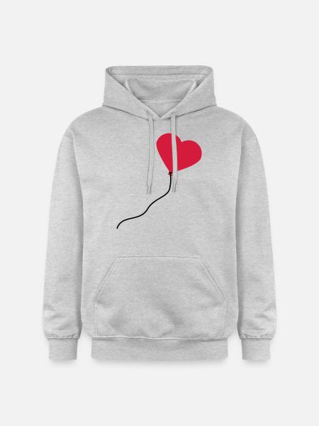 herzluftballon_2c - Gildan Unisex Softstyle® Midweight Hoodie - light heather grey