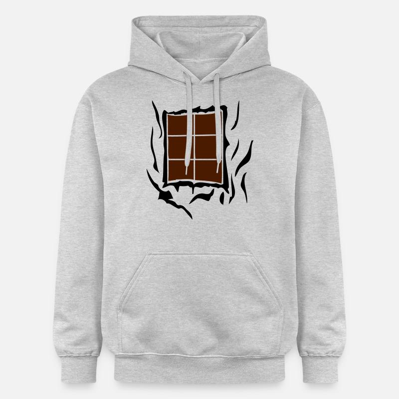 Bauch dechire1 Schokoladentafel - Gildan Unisex Softstyle® Midweight Hoodie - Hellgrau meliert