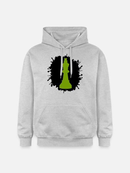 splatter schachkönig - Gildan Unisex Softstyle® Midweight Hoodie - Hellgrau meliert