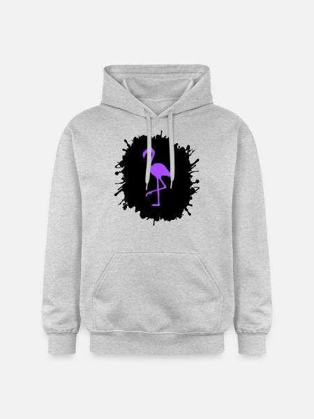 Flamingo Splatter - Gildan Unisex Softstyle® Midweight Hoodie - light heather grey