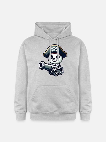 Pirate Skull - Skeleton Treasure - Gildan Unisex Softstyle® Midweight Hoodie - light heather grey