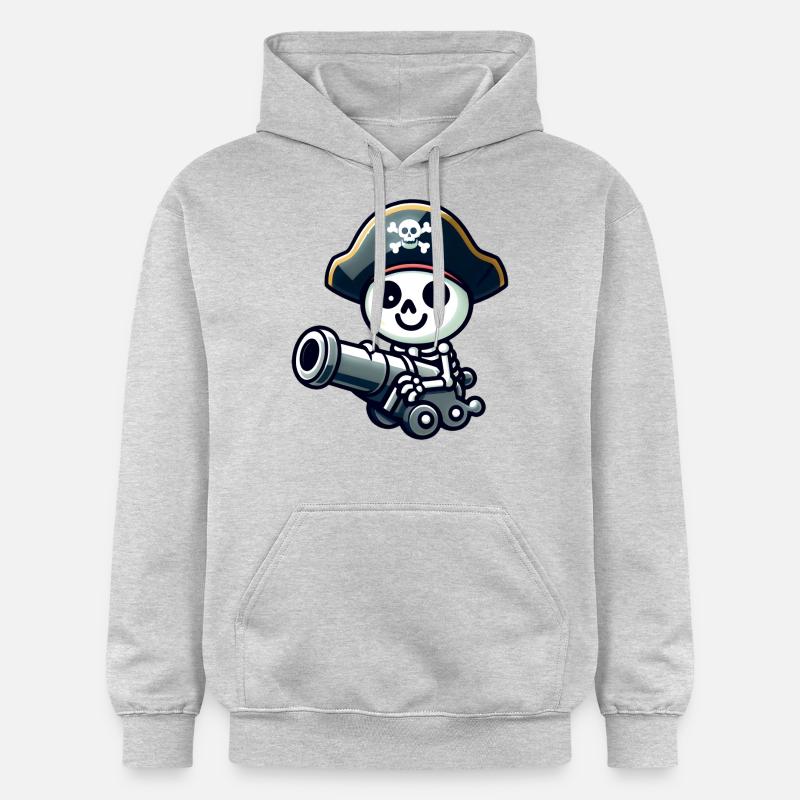 Crâne Pirate - Trésor Squelette - Sweat à capuche Softstyle® Gildan Unisexe - gris clair chiné