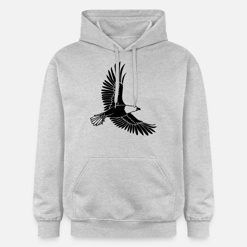 Aigle - Sweat à capuche Softstyle® Gildan Unisexe - gris clair chiné