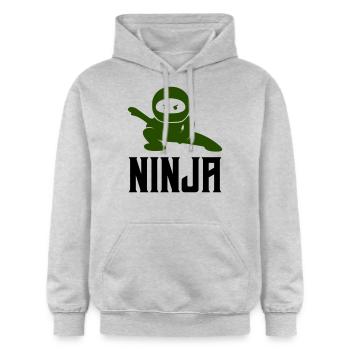 Ninja Comic - Gildan Unisex Softstyle® Midweight Hoodie - light heather grey - Front - Liana (172cm) & Jaron (178cm)
