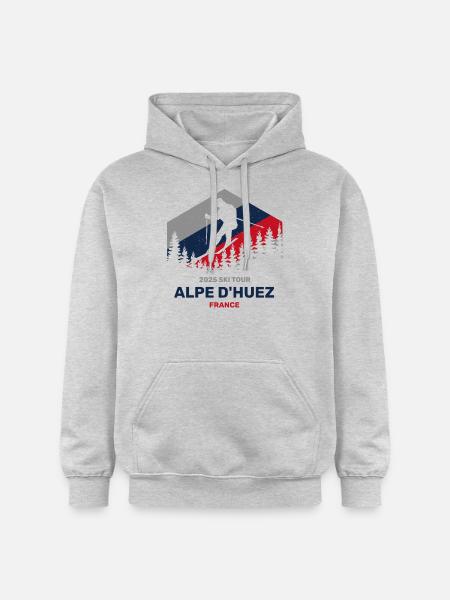 Alpe D’Huez, France 2025 Group Ski Trip Clothing - Gildan Unisex Softstyle® Midweight Hoodie - light heather grey