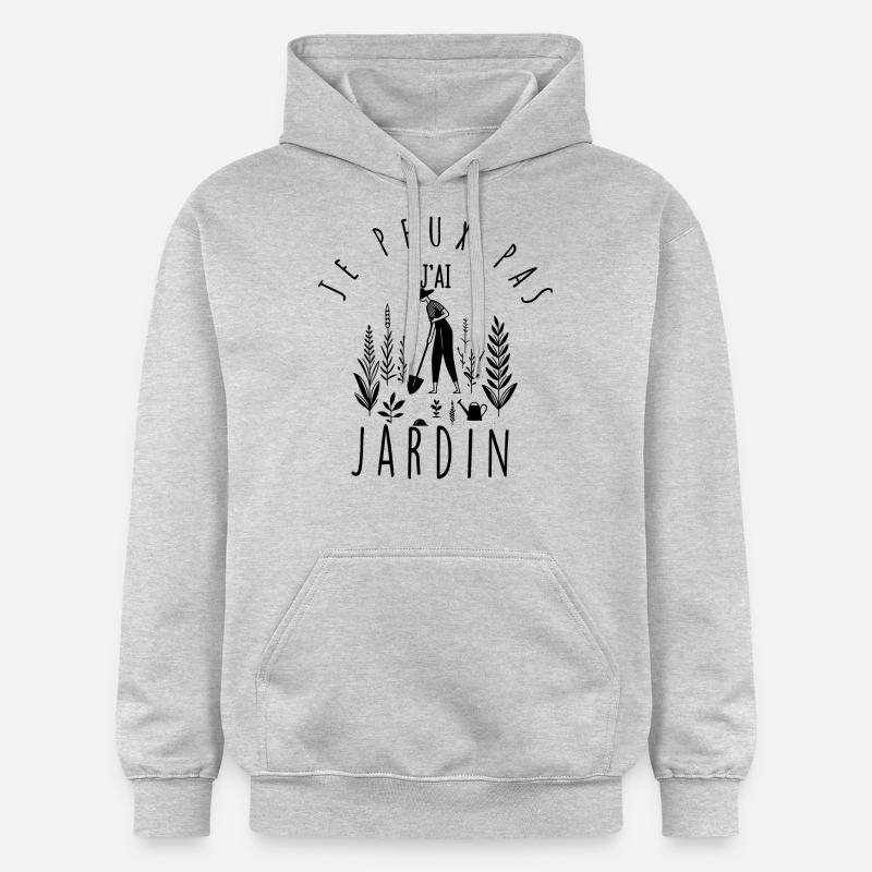 Je peux pas, j'ai jardin. - Sweat à capuche Softstyle® Gildan Unisexe - gris clair chiné