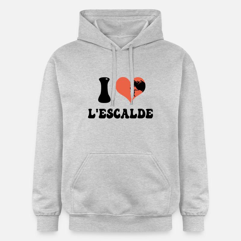 j aime l escalade - Sweat à capuche Softstyle® Gildan Unisexe - gris clair chiné