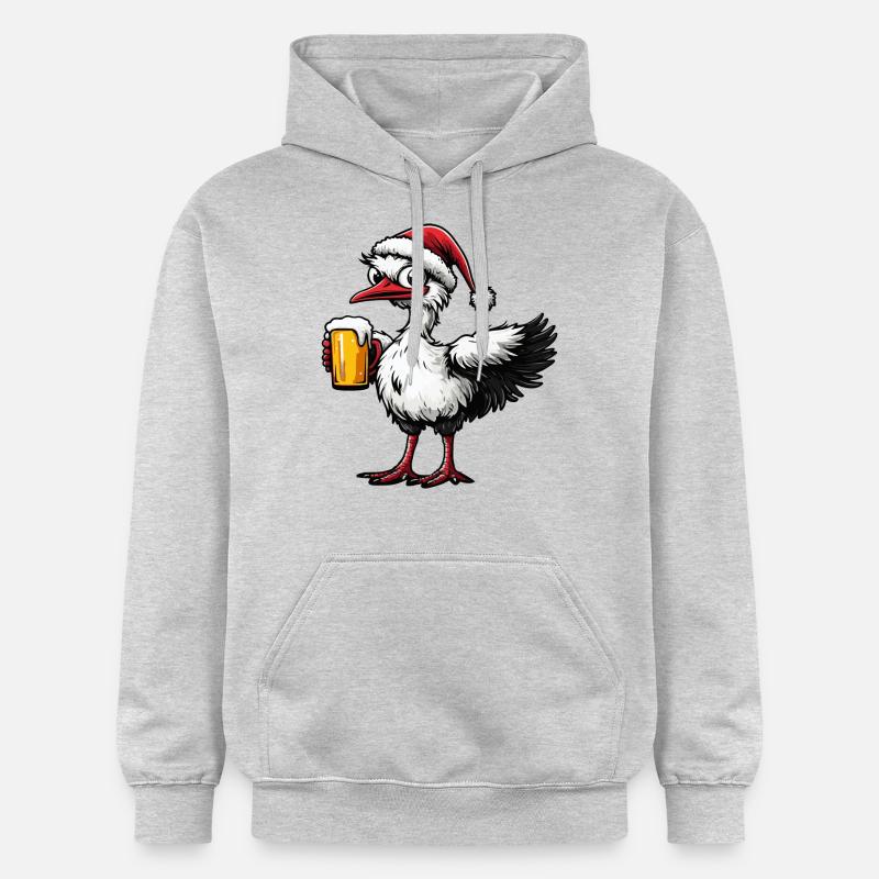 Bouquet Bière de Noël - Sweat à capuche Softstyle® Gildan Unisexe - gris clair chiné