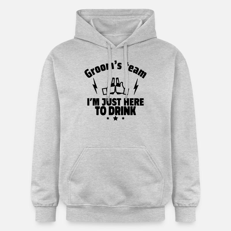 L’équipe du marié - Sweat à capuche Softstyle® Gildan Unisexe - gris clair chiné