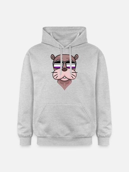 Asexuell Lgbt Seelöwe Asexualität - Gildan Unisex Softstyle® Midweight Hoodie - Hellgrau meliert