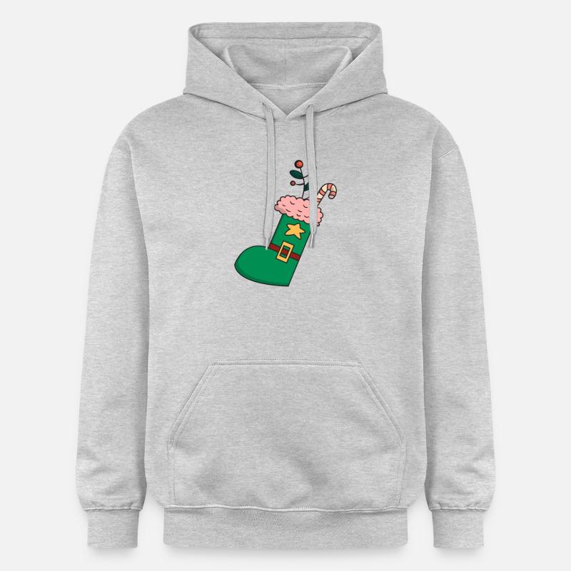 Chaussette de Noël - Sweat à capuche Softstyle® Gildan Unisexe - gris clair chiné