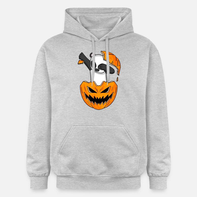Dabbing Panda Halloween dab cadeau - Sweat à capuche Softstyle® Gildan Unisexe - gris clair chiné