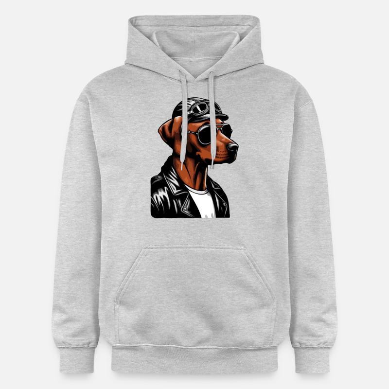 Rhodesian Ridgeback Cool Rhodesian Ridgebacks - Gildan Unisex Softstyle® Midweight Hoodie - light heather grey