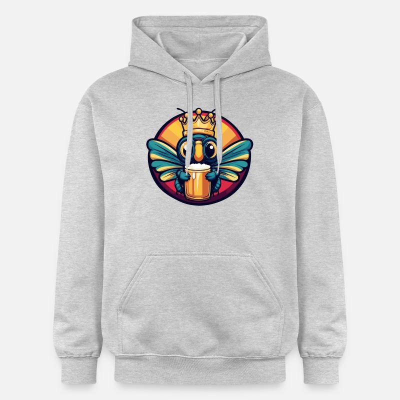Libelle Bier Comic - Gildan Unisex Softstyle® Midweight Hoodie - Hellgrau meliert