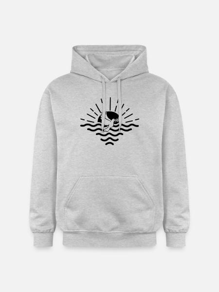 sunset pigeon - Gildan Unisex Softstyle® Midweight Hoodie - light heather grey
