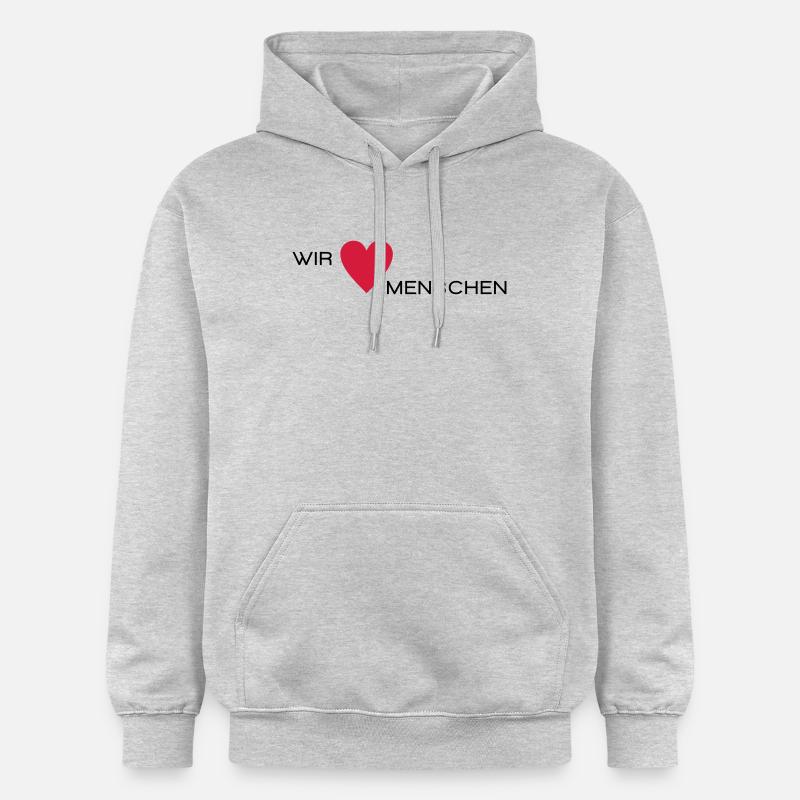 Nous aimons les gens - Sweat à capuche Softstyle® Gildan Unisexe - gris clair chiné