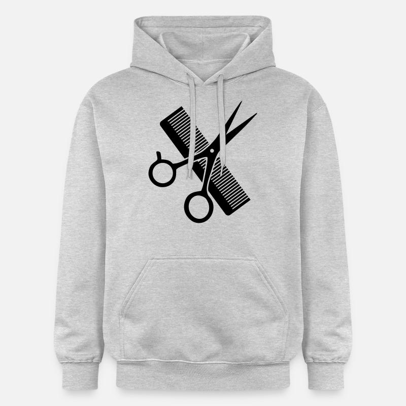 Ciseaux et Peignes - Sweat à capuche Softstyle® Gildan Unisexe - gris clair chiné