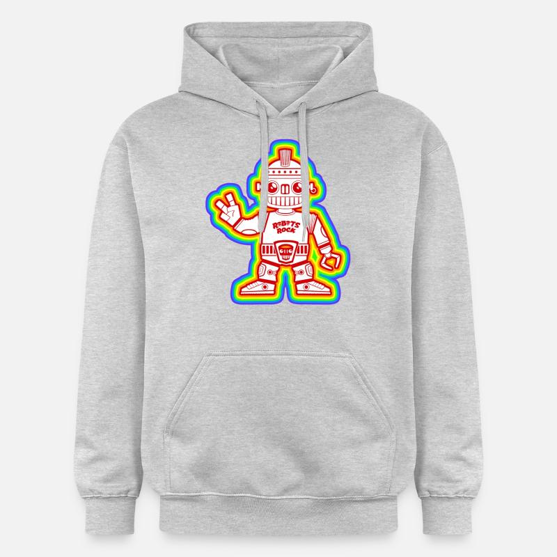 NYAN ROBOT - Sweat à capuche Softstyle® Gildan Unisexe - gris clair chiné