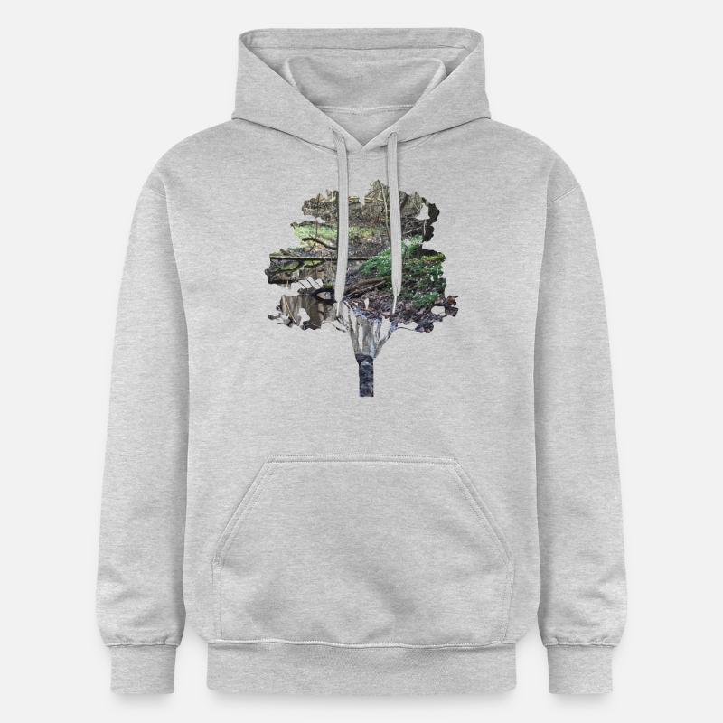 forêt - Sweat à capuche Softstyle® Gildan Unisexe - gris clair chiné