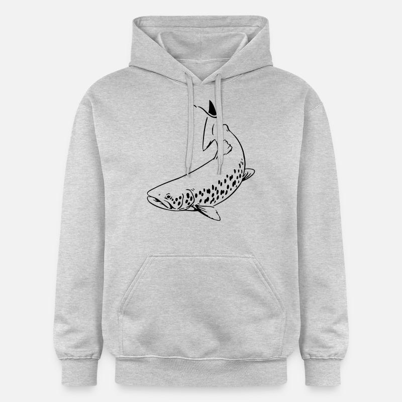 Forelle - Gildan Unisex Softstyle® Midweight Hoodie - Hellgrau meliert