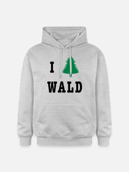 I love Wald - Gildan Unisex Softstyle® Midweight Hoodie - Hellgrau meliert
