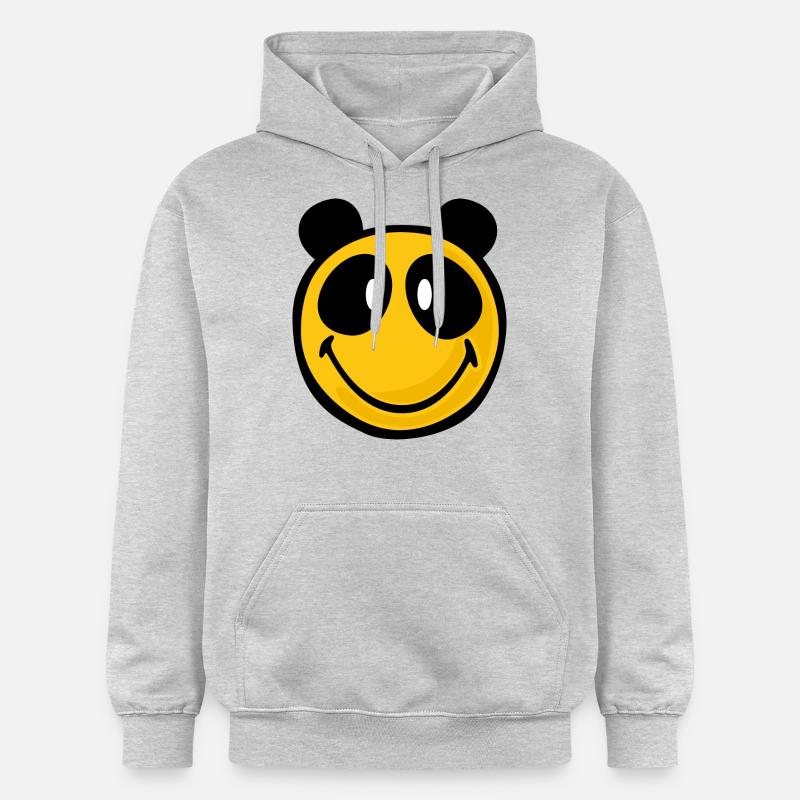 Smiley Panda - Sweat à capuche Softstyle® Gildan Unisexe - gris clair chiné