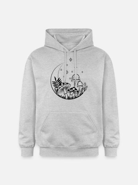 Night Mushrooms - Gildan Unisex Softstyle® Midweight Hoodie - light heather grey