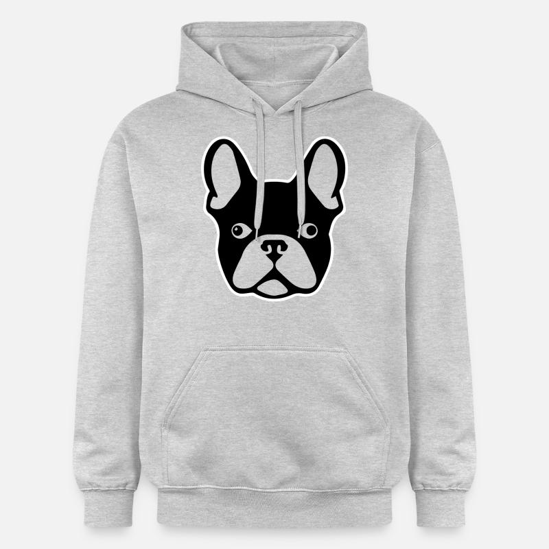 Bouledogue français - Sweat à capuche Softstyle® Gildan Unisexe - gris clair chiné