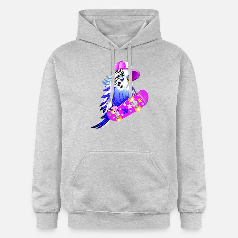Planche à roulettes Budgie - Sweat à capuche Softstyle® Gildan Unisexe - gris clair chiné
