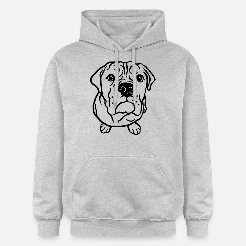 Mendicité du bouledogue - Sweat à capuche Softstyle® Gildan Unisexe - gris clair chiné