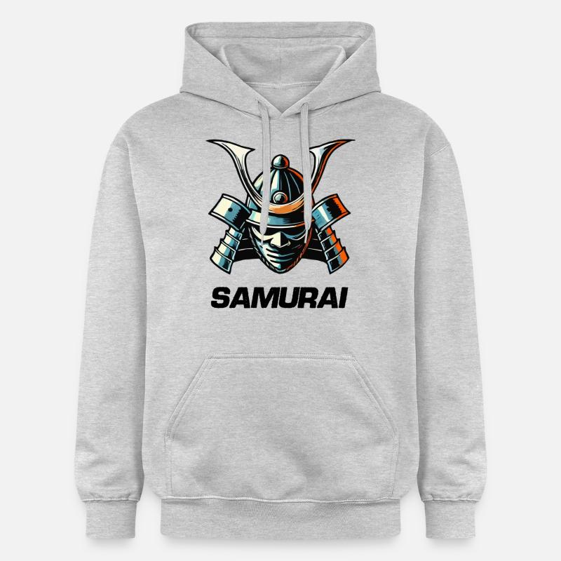 Masque de samouraï - Sweat à capuche Softstyle® Gildan Unisexe - gris clair chiné