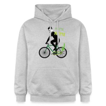 Hätte hätte Fahrradkette Habeck - Gildan Unisex Softstyle® Midweight Hoodie - Hellgrau meliert - Vorne - Liana (172cm) & Jaron (178cm)