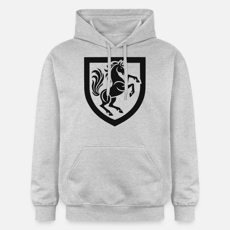 Cimier de cheval - Sweat à capuche Softstyle® Gildan Unisexe - gris clair chiné