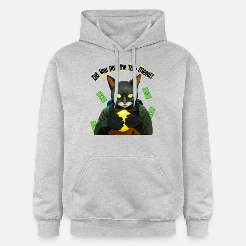 Le collecteur d’impôts Cyber Cat - Sweat à capuche Softstyle® Gildan Unisexe - gris clair chiné