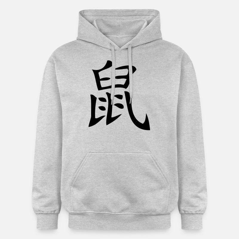 RAT- asian signe du zodiaque - Sweat à capuche Softstyle® Gildan Unisexe - gris clair chiné