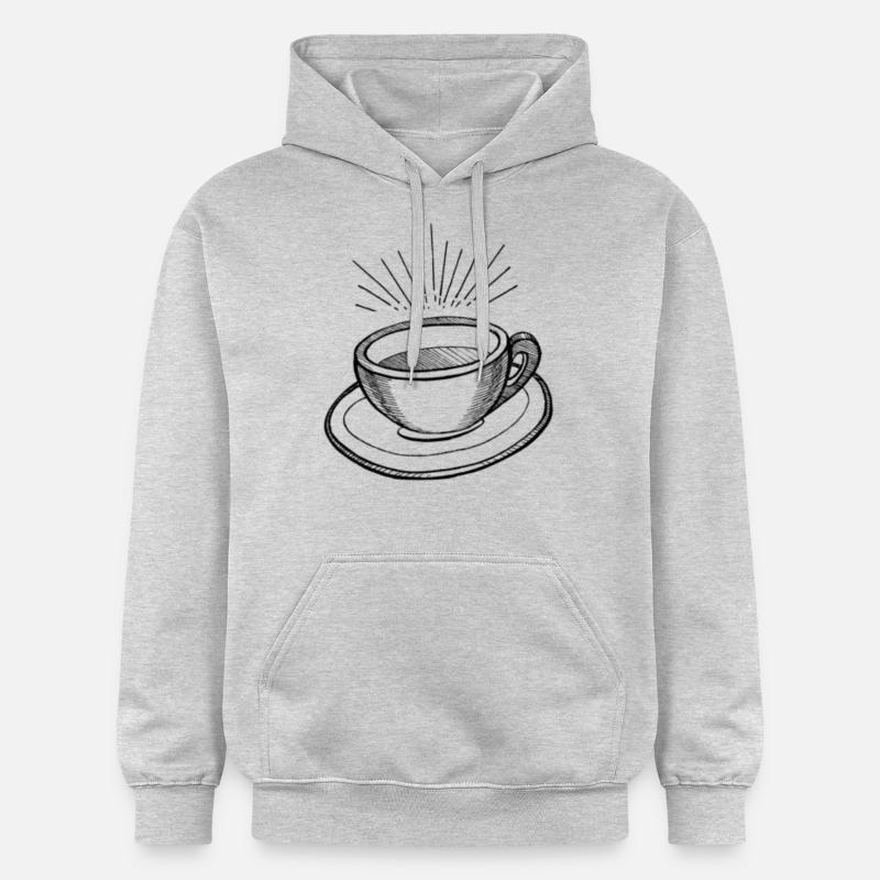 Conception de tasses à café - Sweat à capuche Softstyle® Gildan Unisexe - gris clair chiné