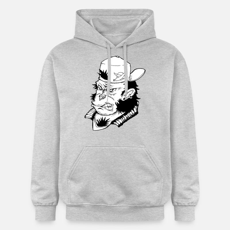 Funky monkey - Sweat à capuche Softstyle® Gildan Unisexe - gris clair chiné