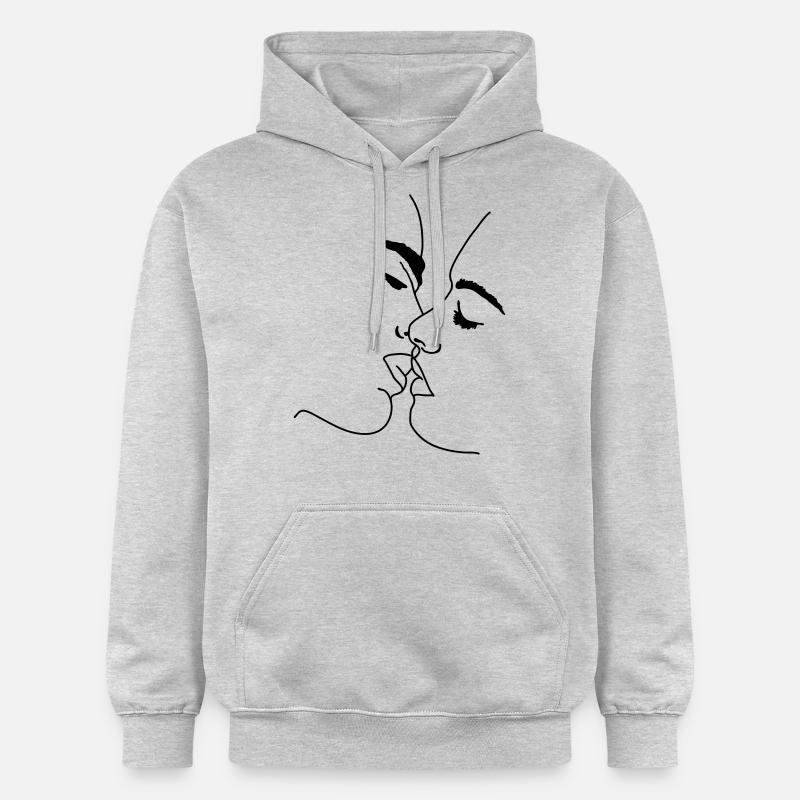 Baiser lèvres bouche kb2 - Sweat à capuche Softstyle® Gildan Unisexe - gris clair chiné