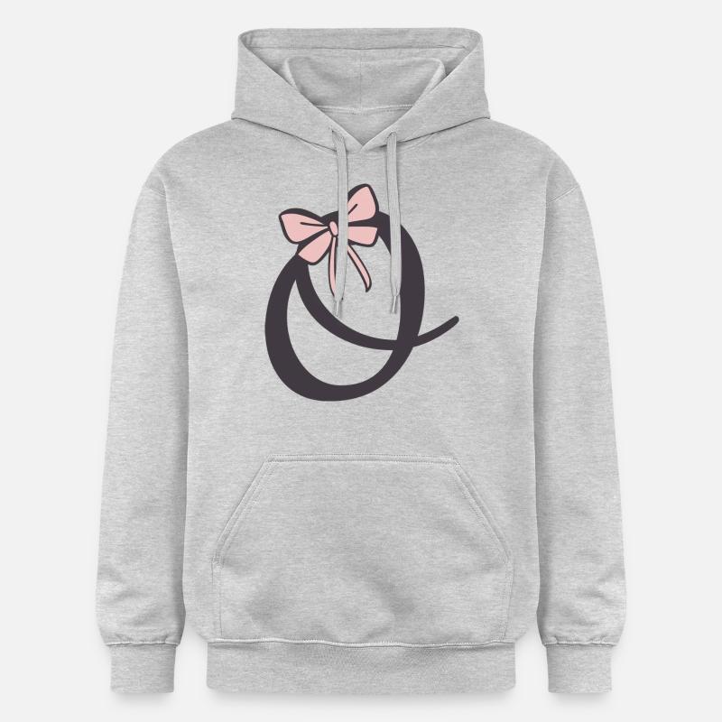 Lettre initiale O Ruban - Sweat à capuche Softstyle® Gildan Unisexe - gris clair chiné