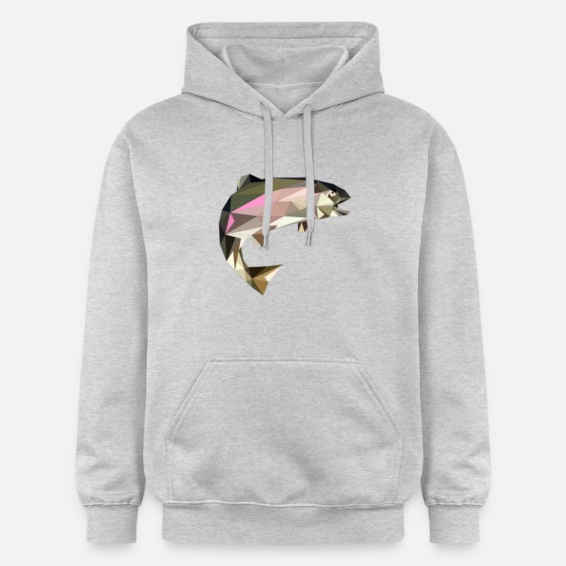 FVA truite magnetoscope - Sweat à capuche Softstyle® Gildan Unisexe - gris clair chiné