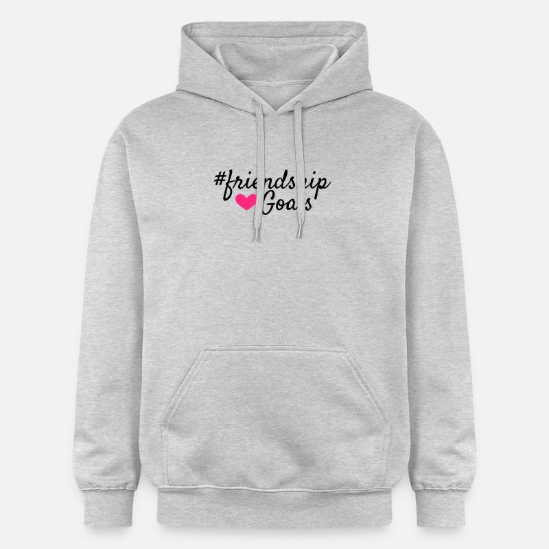 Friendship goals - Sweat à capuche Softstyle® Gildan Unisexe - gris clair chiné