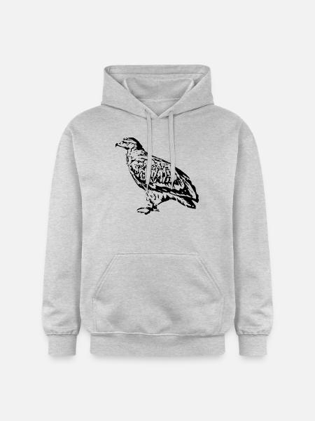 Faucons Oiseaux Oiseaux - Sweat à capuche Softstyle® Gildan Unisexe - gris clair chiné