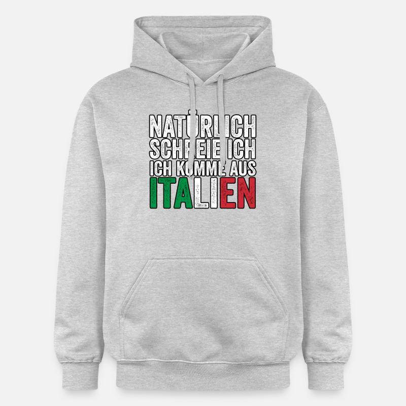 Italie Vaffanculo italien - Sweat à capuche Softstyle® Gildan Unisexe - gris clair chiné
